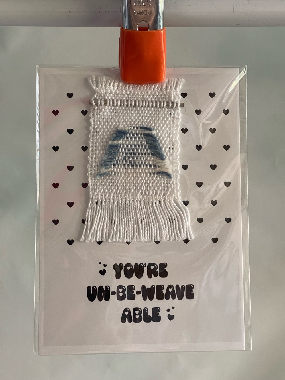 Handwoven Mini Tapestry Wall Hanging And Card